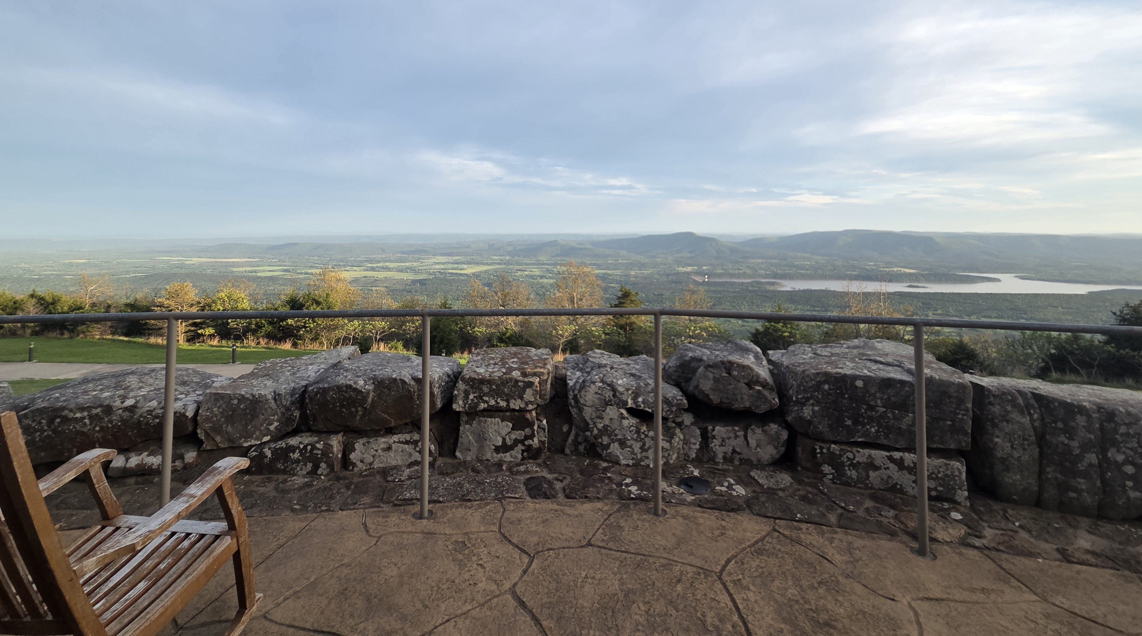 view from Mt Magazine State Park lodge mountains near Paris, AR
